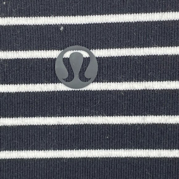 Lululemon Black White Striped Long Sleeve Top - Picture 7 of 7